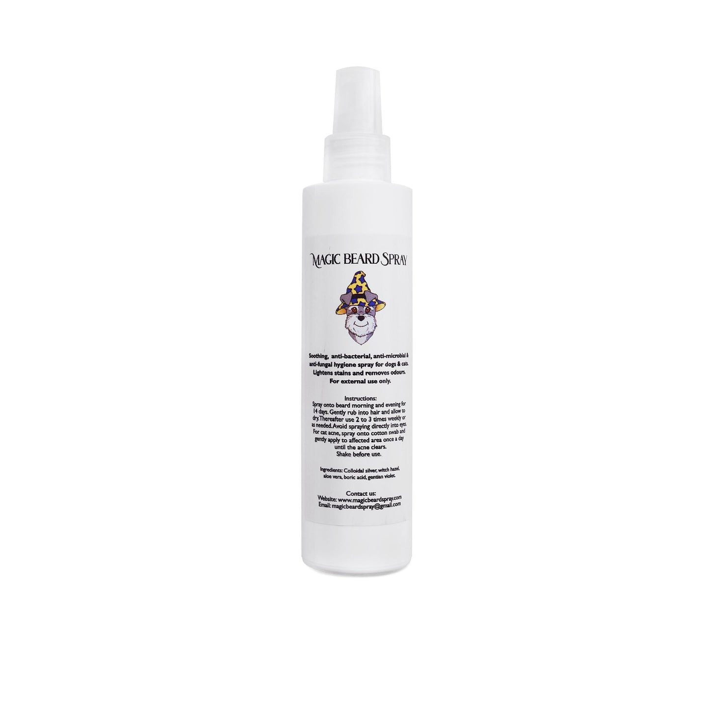 Magic Beard Spray - Bente Pur Natur, dog beard whitening spray, dog beard cleaning spray, schnauzer, dog grooming, remove brown red stain