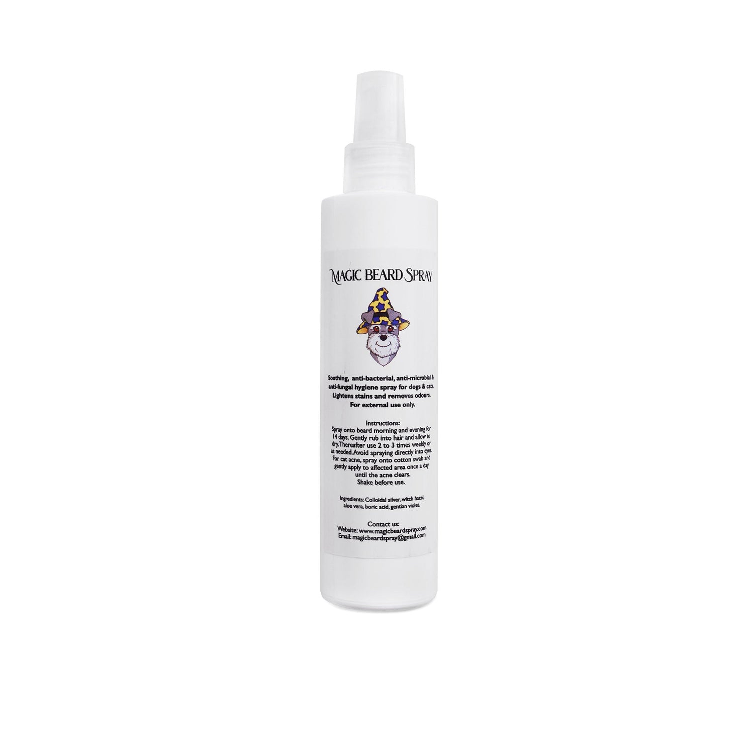 Magic Beard Spray - Bente Pur Natur, dog beard whitening spray, dog beard cleaning spray, schnauzer, dog grooming, remove brown red stain